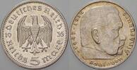 Kleinmünzen - Drittes Reich 5 Reichsmark Drittes Reich - Paul von Hindenburg -