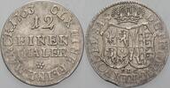 Sachsen-Albertinische Linie 1/12 Taler Friedrich August II. 1733-1763. -