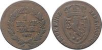Nassau 1 Kreuzer 1817 Wilhelm 1816-1839. Fast sehr sch&ouml;n 62.37 元  ＋  77.96 元 运费