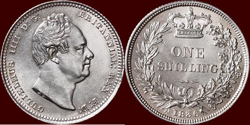 Shilling ENGLAND - UNITED KINGDOM - WILLIAM IV, 1830-1837 -  1836, London unc
