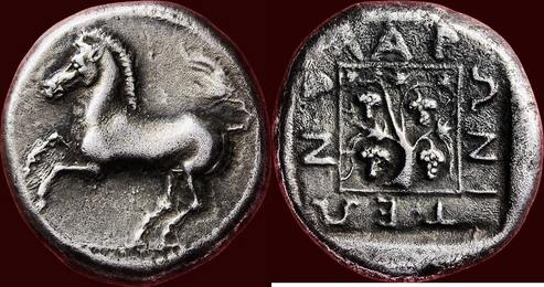 AR Stater 411-397 BC v. Chr. THRACE (THRAKIEN), MARONEIA - circa 411-397 BC cf. NAC Auction 132, Lot