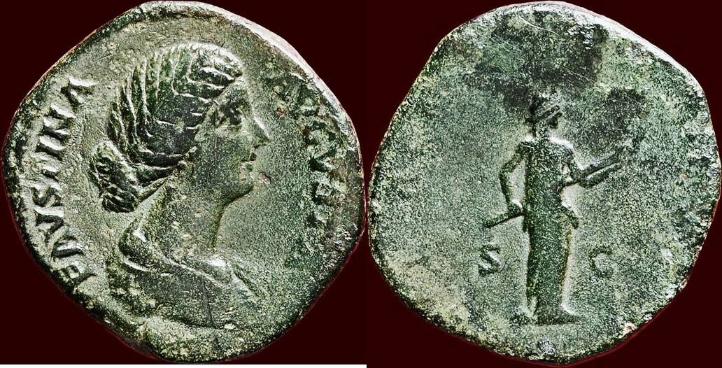 Roman Empire (161-175) FAUSTINA THE YOUNGER, wife of Marcus Aurelius ...