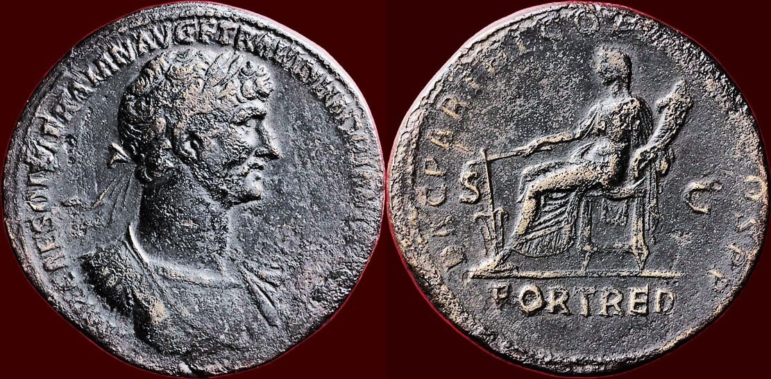 Roman Empire AE Sestertius (August - December 117) HADRIANUS  (HADRIAN),117-138 - Rome f / vf à vf-