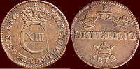 1/12 Skilling SWEDEN, KINGDOM - CARL XIII, 1809-1818 - 1812, Avesta -