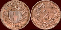 2 Rappen SWITSERLAND ( SCHWEIZ ) - CONFEDERATION - 1883 B, Bern -