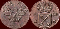 1 Öre SWEDEN, KINGDOM - ULRIKA ELEONORA, 1719-1720 - 1719, Stockholm -