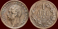 1 Öre SWEDEN, KINGDOM - OSCAR I, 1844-1859 - A., Stockholm -