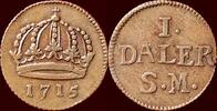 1 Daler SWEDEN - EMERGENCY MONEY (GOERTZ DALERS) - CARL XIII, 1697-1718 - M. (Silver Mynt), Stockholm -