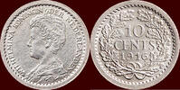 Koninkrijk der Nederlanden 10 Cents NEDERLAND (NETHERLANDS, KINGDOM) - WILHELMINA, 1890-1948 - -