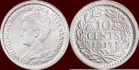Koninkrijk der Nederlanden 10 Cents NEDERLAND (NETHERLANDS, KINGDOM) - WILHELMINA, 1890-1948 - -