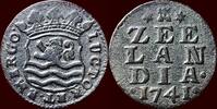 Zeeland Duit NOORDELIJKE NEDERLANDEN (NETHERLANDS) - REPUBLIEK, 1581-1795 - ZEELAND - 1741, Middelburg -