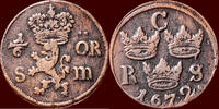 1/6 Öre SWEDEN, KINGDOM - CARL XI, 1660-1697 - M. (Silver Mynt), Avesta -