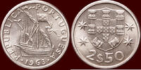 2,5 Escudos PORTUGAL - REPUBLIC - -