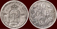10 Öre SWEDEN, KINGDOM - OSCAR II, 1872-1907 - 1875/4 ST, Stockholm -