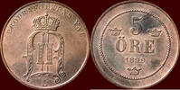 5 Öre SWEDEN, KINGDOM - OSCAR II, 1872-1907 - 1899, Stockholm -