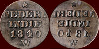 1 Cent NEDERLAND (NETHERLANDS, KINGDOM) - NEDERLANDS OOST-INDIË (DUTCH EAST INDIES) - WILLEM I, 1815-1840 - 1840 W, Soerabaia INCUSU -