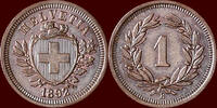 1 Rappen SWITSERLAND ( SCHWEIZ ) - CONFEDERATION - 1892 B, Bern -