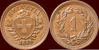1 Rappen SWITSERLAND ( SCHWEIZ ) - CONFEDERATION - 1899 B, Bern -