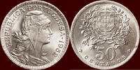 50 Centavos PORTUGAL - REPUBLIC - -