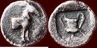 AR Hemiobol MACEDONIA, MENDE - circa 460-424 BC -