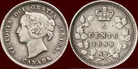 5 Cents CANADA - VICTORIA, 1837-1901 - 1899, London -