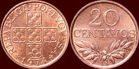 20 Centavos PORTUGAL - REPUBLIC - -