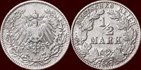 ½ Mark GERMANY - DEUTSCHES REICH - WILHELM II, 1888-1918 - 1907 J, Hamburg -