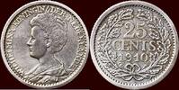 Koninkrijk der Nederlanden 25 Cents NEDERLAND (NETHERLANDS, KINGDOM) - WILHELMINA, 1890-1948 - -