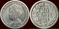 Koninkrijk der Nederlanden 25 Cents NEDERLAND (NETHERLANDS, KINGDOM) - WILHELMINA, 1890-1948 - -