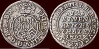 1/12 Taler GERMANY - BRANDENBURG-PREUSSEN, KURFÜRSTENTUM - FRIEDRICH III, 1688-1701 - 1693 BH, Minden -