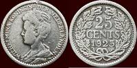 Koninkrijk der Nederlanden 25 Cents NEDERLAND (NETHERLANDS, KINGDOM) - WILHELMINA, 1890-1948 - -