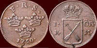 1 Öre SWEDEN, KINGDOM - FREDRIK I, 1720-1751 - KM (Koppar Mynt), Stockholm -