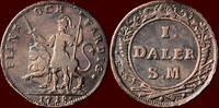 1 Daler SWEDEN - EMERGENCY MONEY (GOERTZ DALERS) - CARL XII, 1697-1718 - M. (Silver Mynt) , Stockholm -
