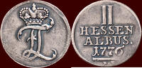2 Albus GERMANY - HESSEN-KASSEL, KURFÜRSTENTUM - FRIEDRICH II, 1760-1785 - -