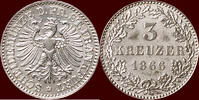 3 Kreuzer GERMANY - FRANKFURT, FREIE STADT - -