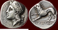 AR Stater LUCANIA, HYELE - or Didrachm, circa 334-300 BC -