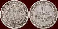 1/6 Taler GERMANY - HESSEN-KASSEL, KURFÜRSTENTUM - WILHELM II & FRIEDRICH WILHELM, 1831-1847 - -