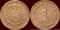 1 Pfennig GERMANY - DEUTSCHES REICH - WILHELM I, 1871-1888 - 1874 H, Darmstadt -