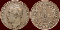 2 Öre SWEDEN, KINGDOM - KARL XV, 1859-1872 - A., Stockholm -