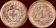 1 Rappen SWITSERLAND ( SCHWEIZ ) - CONFEDERATION - 1936 B, Bern -