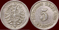 5 Pfennig GERMANY - DEUTSCHES REICH - WILHELM I, 1871-1888 - 1875 C, Frankfurt -