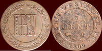 3 Centimes GERMANY - WESTFALEN, KÖNIGREICH - HIERONYMUS NAPOLEON, 1807-1813 - 1809 C, Kassel -