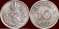 DENMARK, KINGDOM - FREDERIK IX, 1947-1972 - 10 Øre -