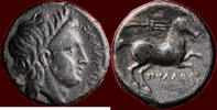 AE APULIA, SALAPIA - PILLOU, magistrate or local ruler - AE 21, circa 225-210 B.C. -
