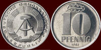 10 Pfennig GERMANY - DDR, 1949-1990 - 1982A, Berlin -