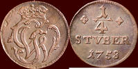 ¼ Stüber GERMANY - WIED-RUNKEL, GRAFSCHAFT - JOHANN LUDWIG ADOLF, 1706-1762 - Guter Pfenning 1758, Neuwied -