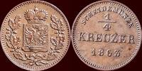 ¼ Kreuzer GERMANY - SCHWARZBURG-RUDOLSTADT - FRIEDRICH GÜNTHER, 1807-1867 - -