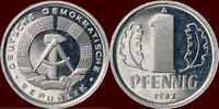 1 Pfennig GERMANY - DDR, 1949-1990 - 1982A, Berlin -