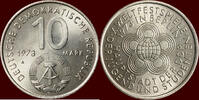 10 Mark GERMANY - DDR, 1949-1990 - 1973 A, Berlin “10th Youth Festival Games” -