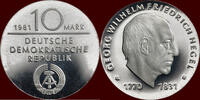 10 Mark GERMANY - DDR, 1949-1990 - 1981, Berlin “150th Anniversary - Death of Georg Hegel” -
